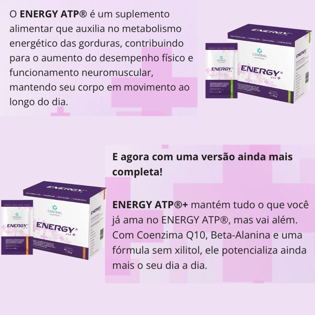 ENERGY® ATP ✚ Central Nutrition Sabor Tangerina | 30 Sachês de 10g