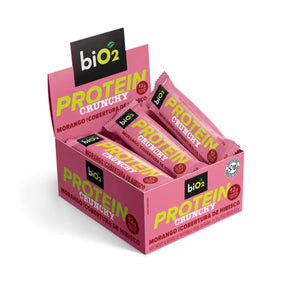 Barra BiO2 Protein Crunchy Morango com Cobertura de Hibisco | 9x50g