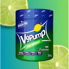 Pré Treino V9 Pump Refrigerante Limão Shark Pro | 300g