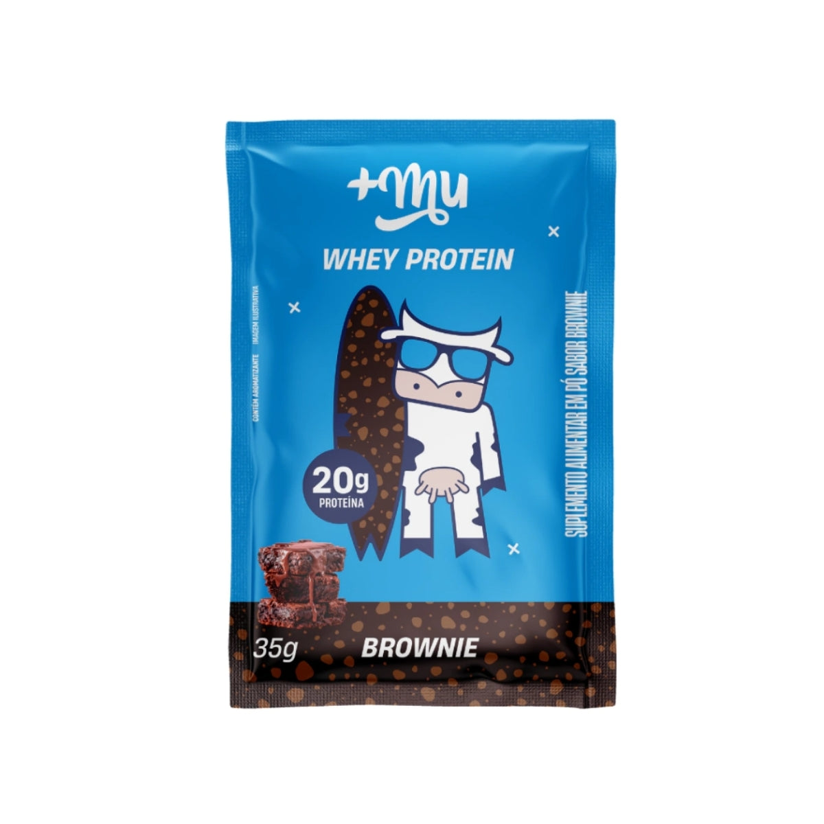 Whey Concentrado Mais Mu Brownie | 15 sachês