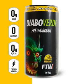 Energético Diabo Verde Pre-Workout Tropical | Lata 269ml