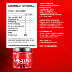 Creatina 100% Pura Hardcore Integralmedica | 300g