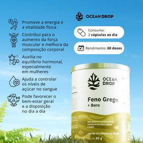 Feno Grego + Boro Ocean Drop | 120 cápsulas