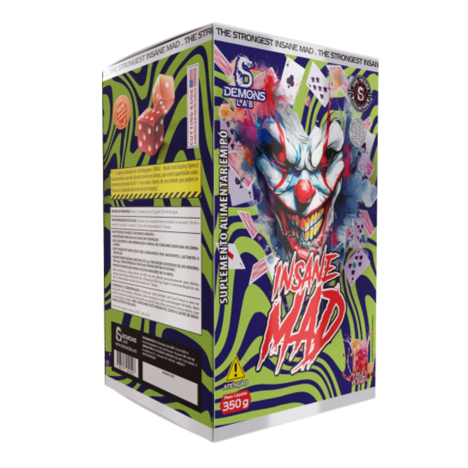 Pré Treino Insane Mad Novo Fruit Punch | Caixa 350g Demons Lab