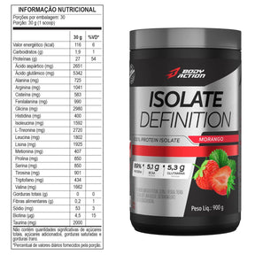 Isolate Definition Proteína Isolada Sabor Morango Bodyaction | 900g