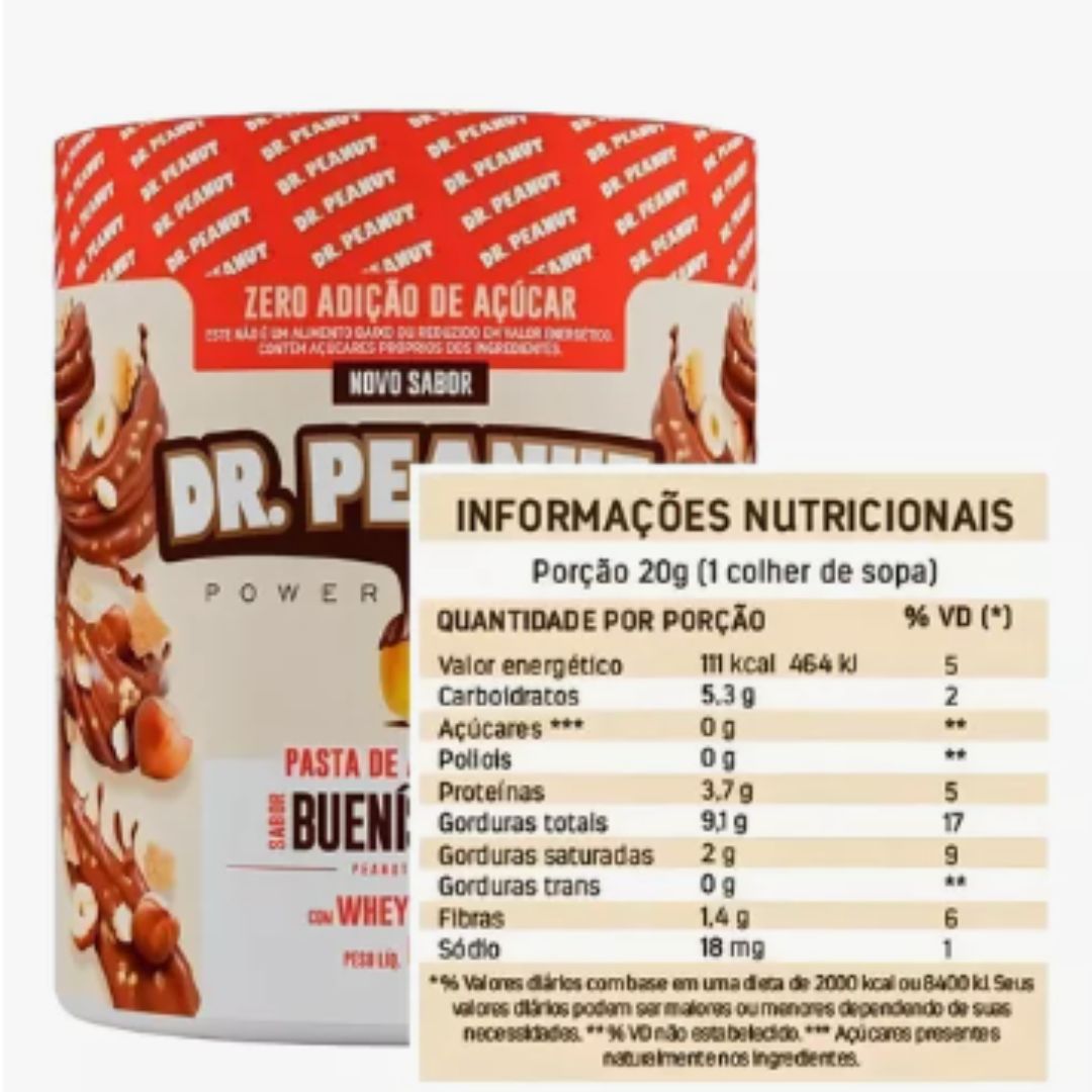 Pasta de amendoim sabor Bueníssimo Dr. Peanut | 600g
