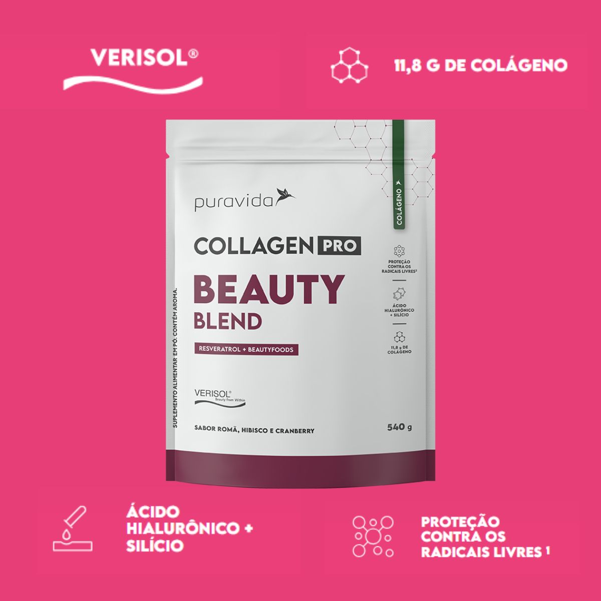 Collagen Pro Beauty Blend Puravida | 540g