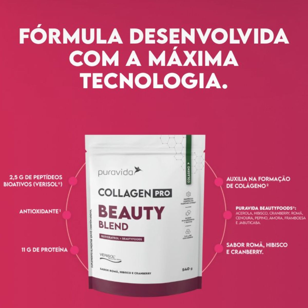 Collagen Pro Beauty Blend Puravida | 540g