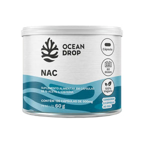 NAC L-Cisteína 500mg Ocean Drop | 120 cápsulas