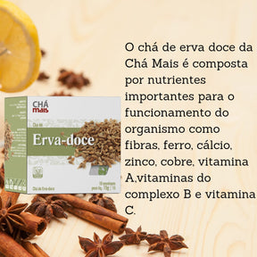Chá de Erva-Doce Chá Mais | 10 sachês 15g