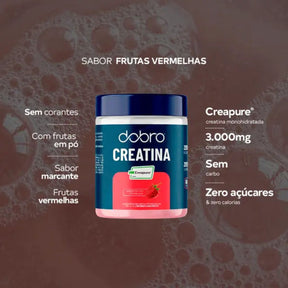 Creatina Creapure Sabor Frutas Vermelhas Dobro | 210g