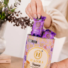 Paçoca  Amendoim com Chocolate Branco Linha Stevia Haoma | 225g
