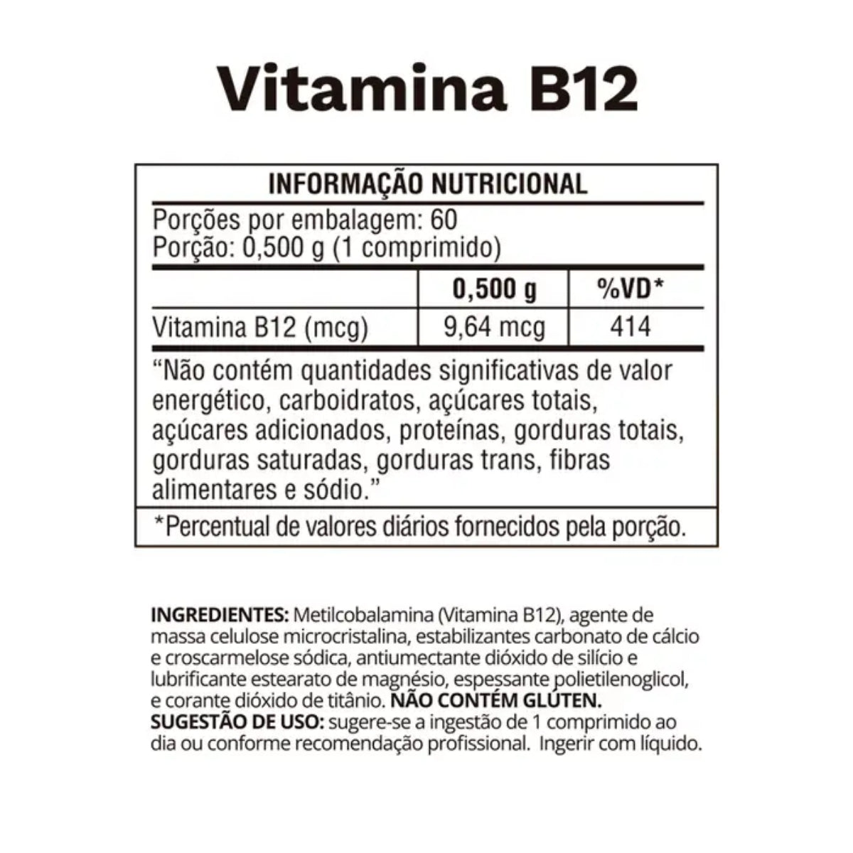 Vitamina B12 500mg Ocean Drop | 60 tablets