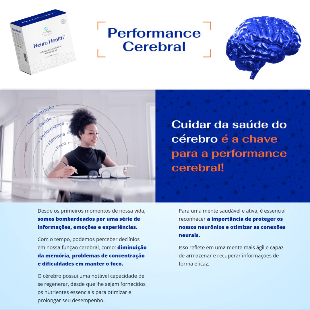 Neuro Health® Central Nutrition | 90 cápsulas