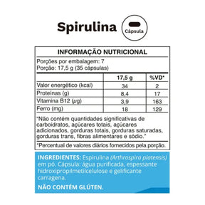 Spirulina 500mg Ocean Drop | 240 cápsulas
