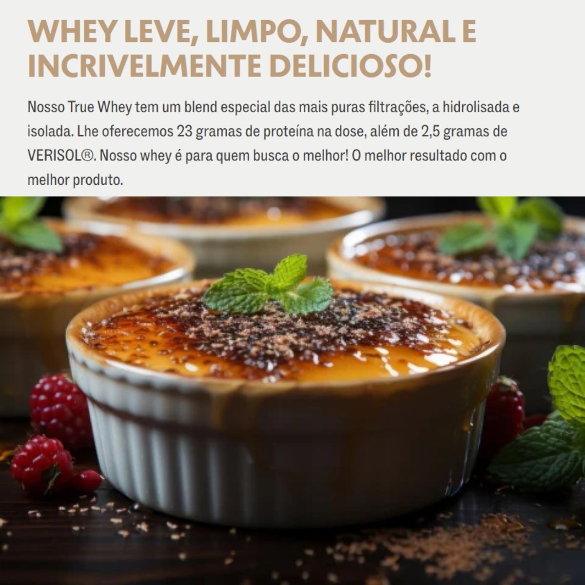 True Whey Isolado e Hidrolisado Creme Brulee | 837g