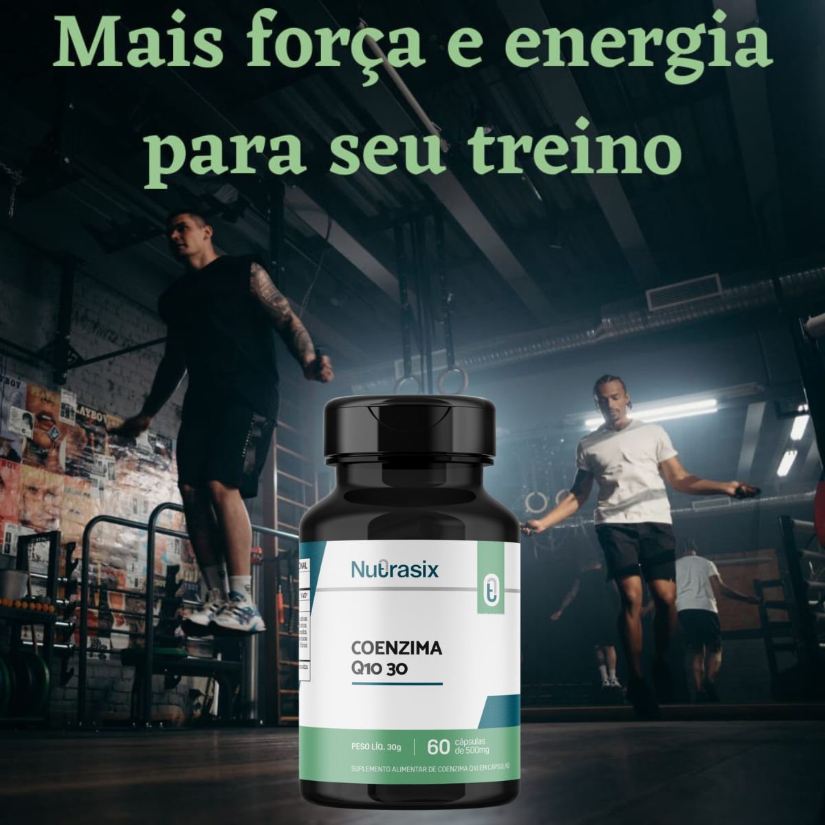 Coenzima Q10 30mg Coq-10 Ubiquinona Nutrasix | 60 cápsulas