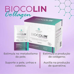 Biocolin Collagen 7g Blueberry e Açaí Central Nutrition | 30 sachês