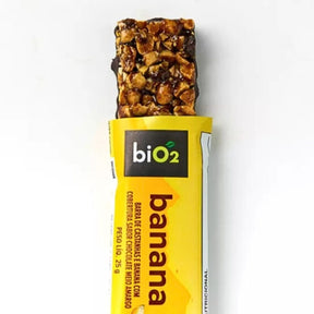 Barra de Castanhas Banana com Chocolate Vegana BiO2 | Cx 12 barrinhas
