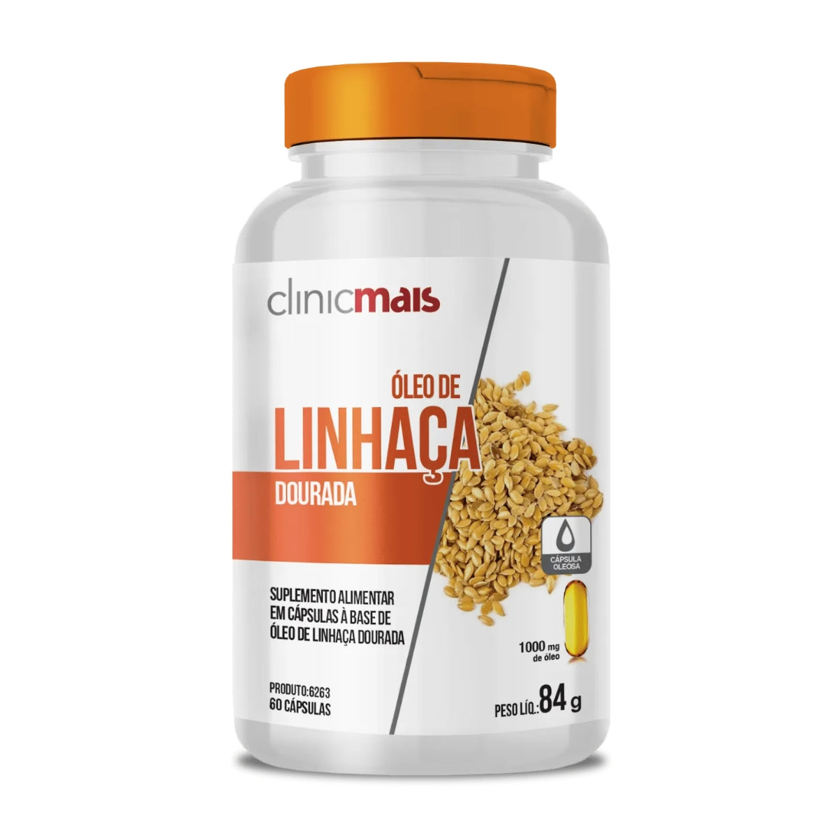 Óleo de Linhaça Clinicmais | 60 Cápsulas