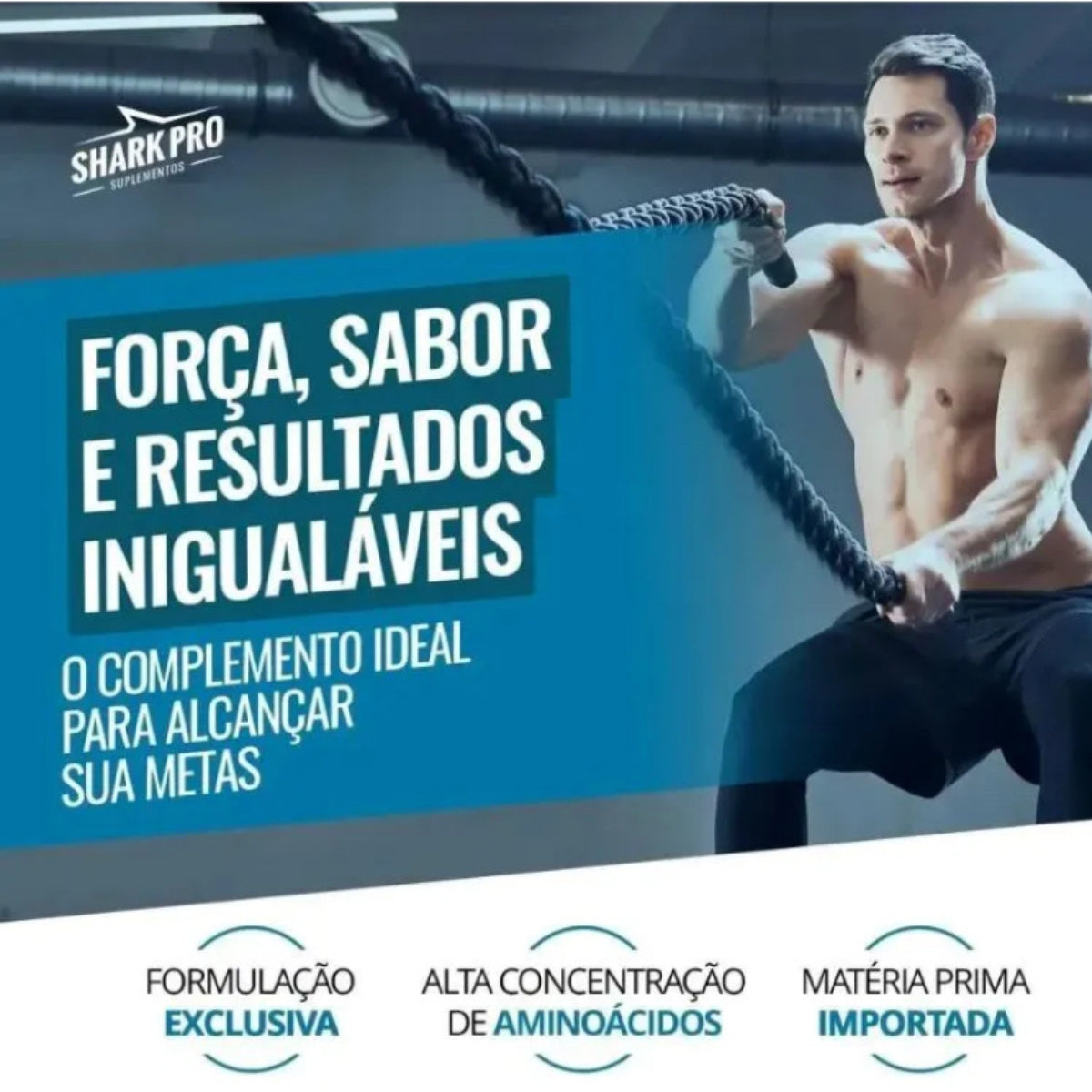 100% Whey Sabor Paçoca Shark Pro | Sachê Unitário 40g