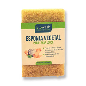 Esponja Vegetal Para Lavar Louça Biodegradável Biowash