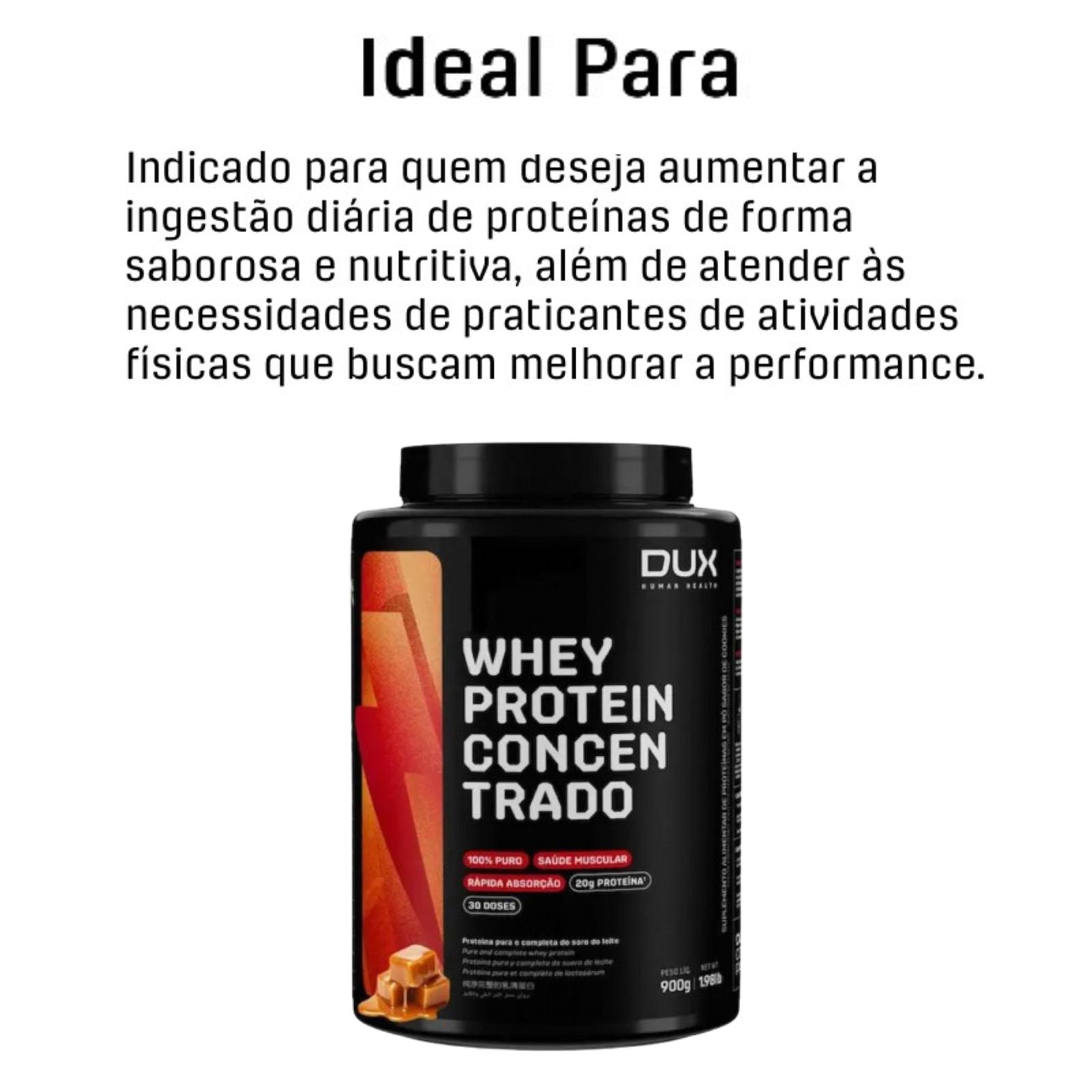 Whey Protein Concentrado Dux Human Health Caramelo Salgado | 900g
