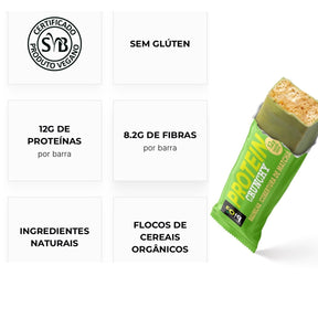 Barra BiO2 Protein Crunchy Baunilha com Cobertura de Matchá | 9x50g
