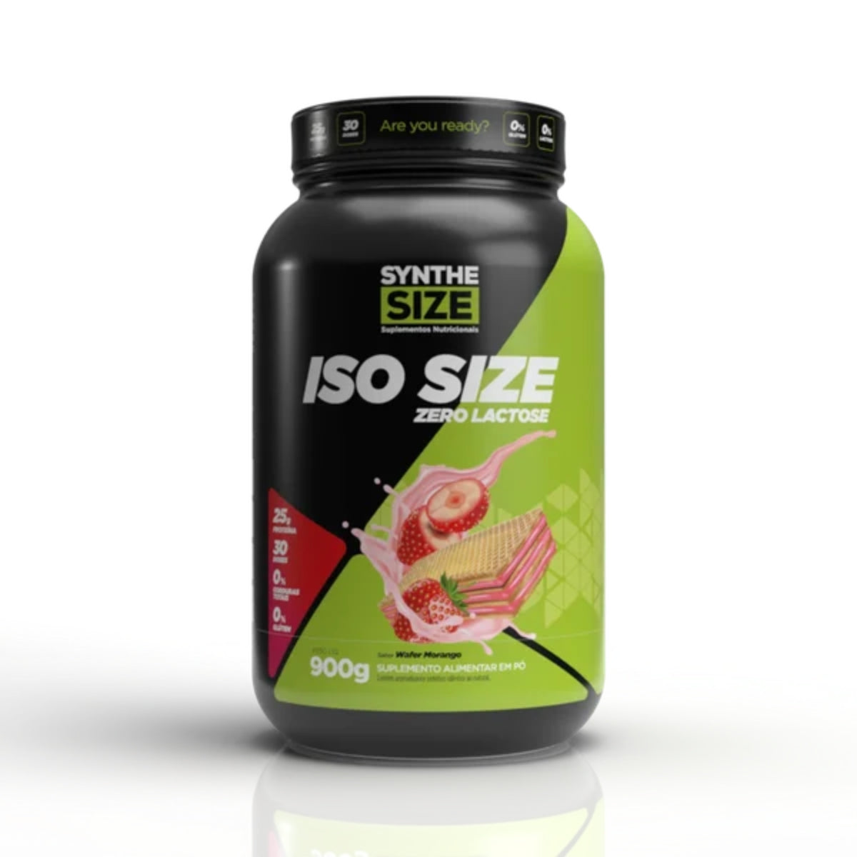 Whey Zero Lactose Iso Size Morango Synthe Size | 900g