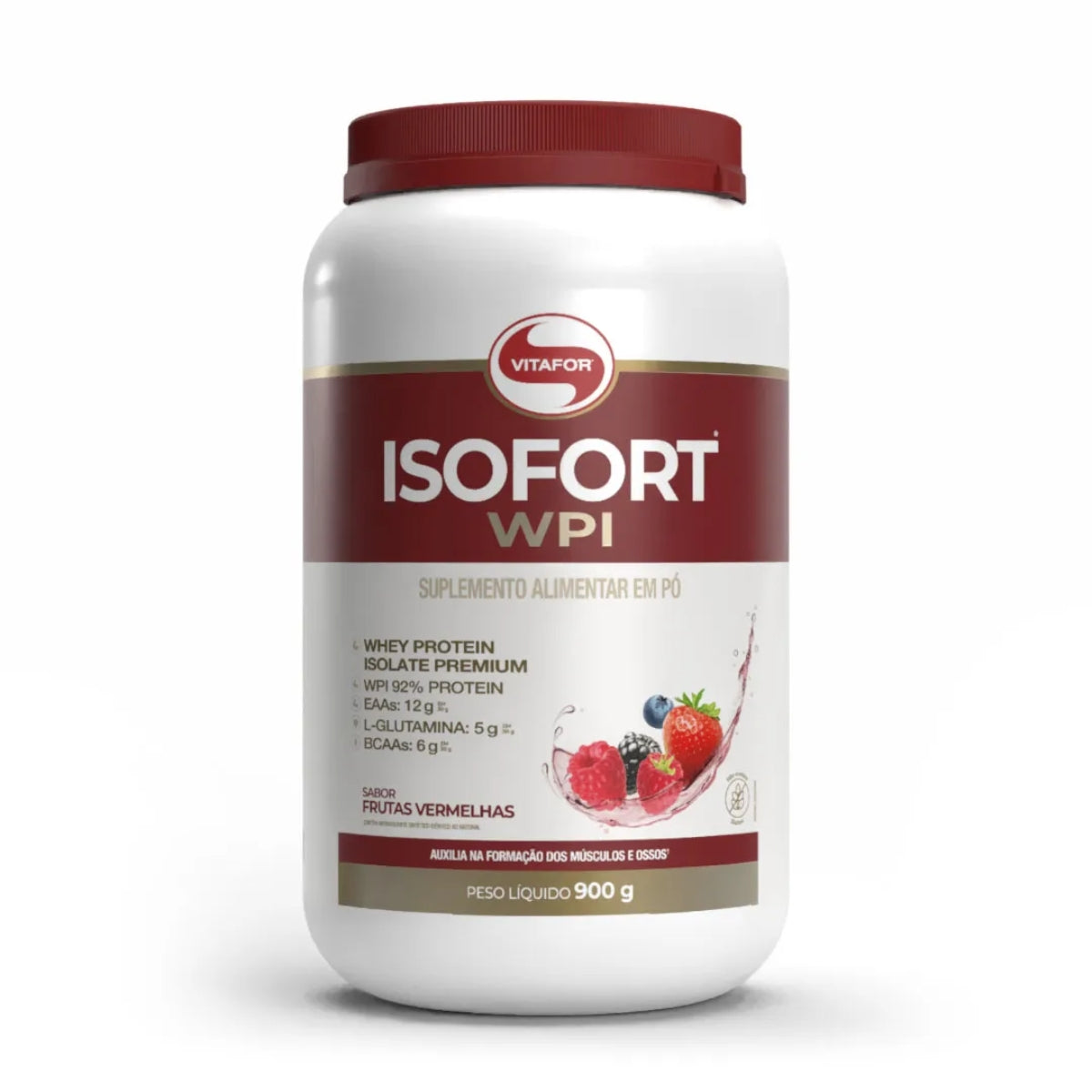 Isofort Sabor Frutas Vermelhas Vitafor | Pote 900g