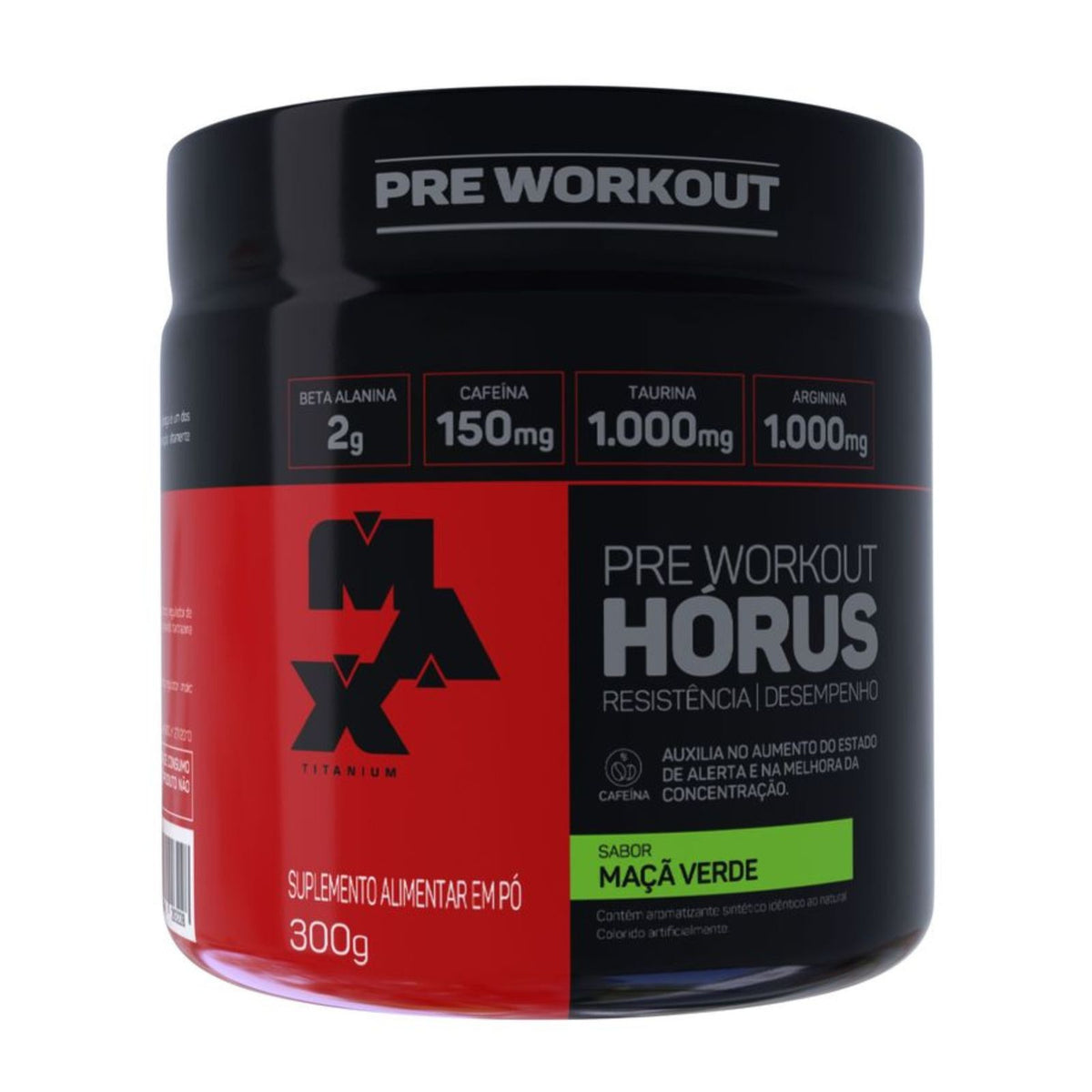 Hórus Pré Workout Maça Verde Max Titanium | 300g