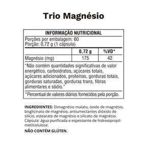 Trio Magnésio 720mg Ocean Drop | 60 cápsulas