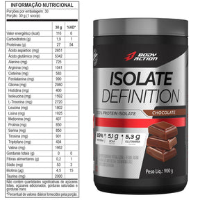 Isolate Definition Proteína Isolada Sabor Chocolate Bodyaction | 900g