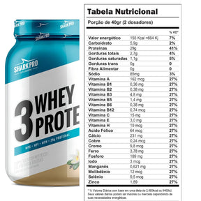 Whey Protein 3W Shark Pro Baunilha | 900g