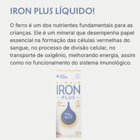 Liquid Iron Plus For Baby e Kids Sabor Morango | 30ml