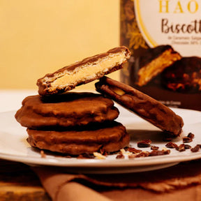 Biscottino Caramelo Salgado Chocolate 56% Cacau Haoma Linha Stevia | 168g