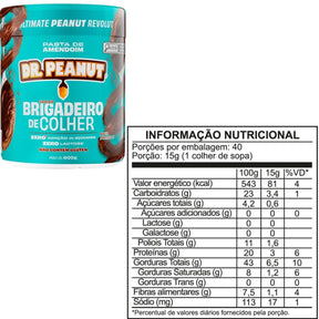 Pasta de amendoim sabor Brigadeiro de Colher Dr. Peanut | 600g