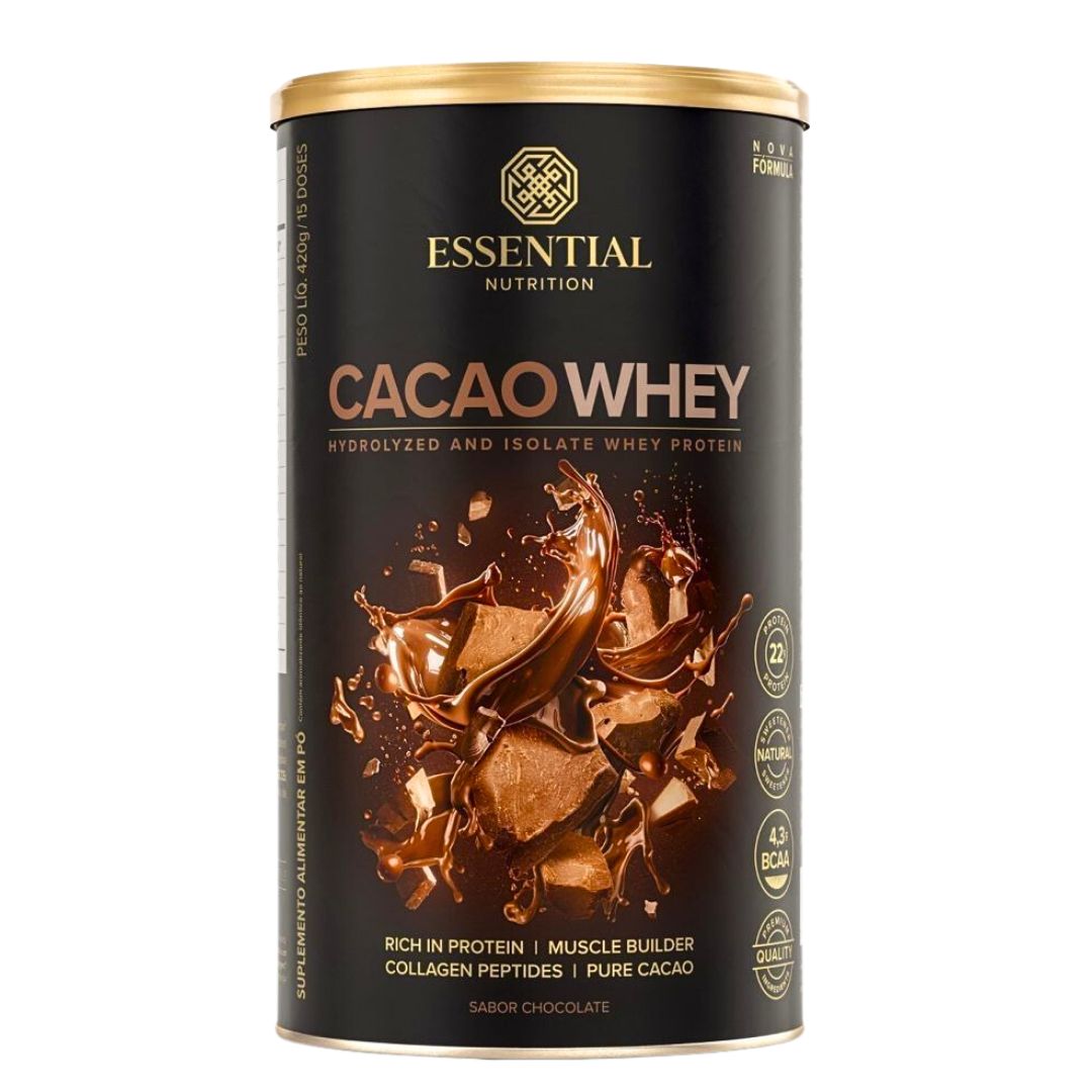 Cacao Whey Essencial Nutrition | 420g