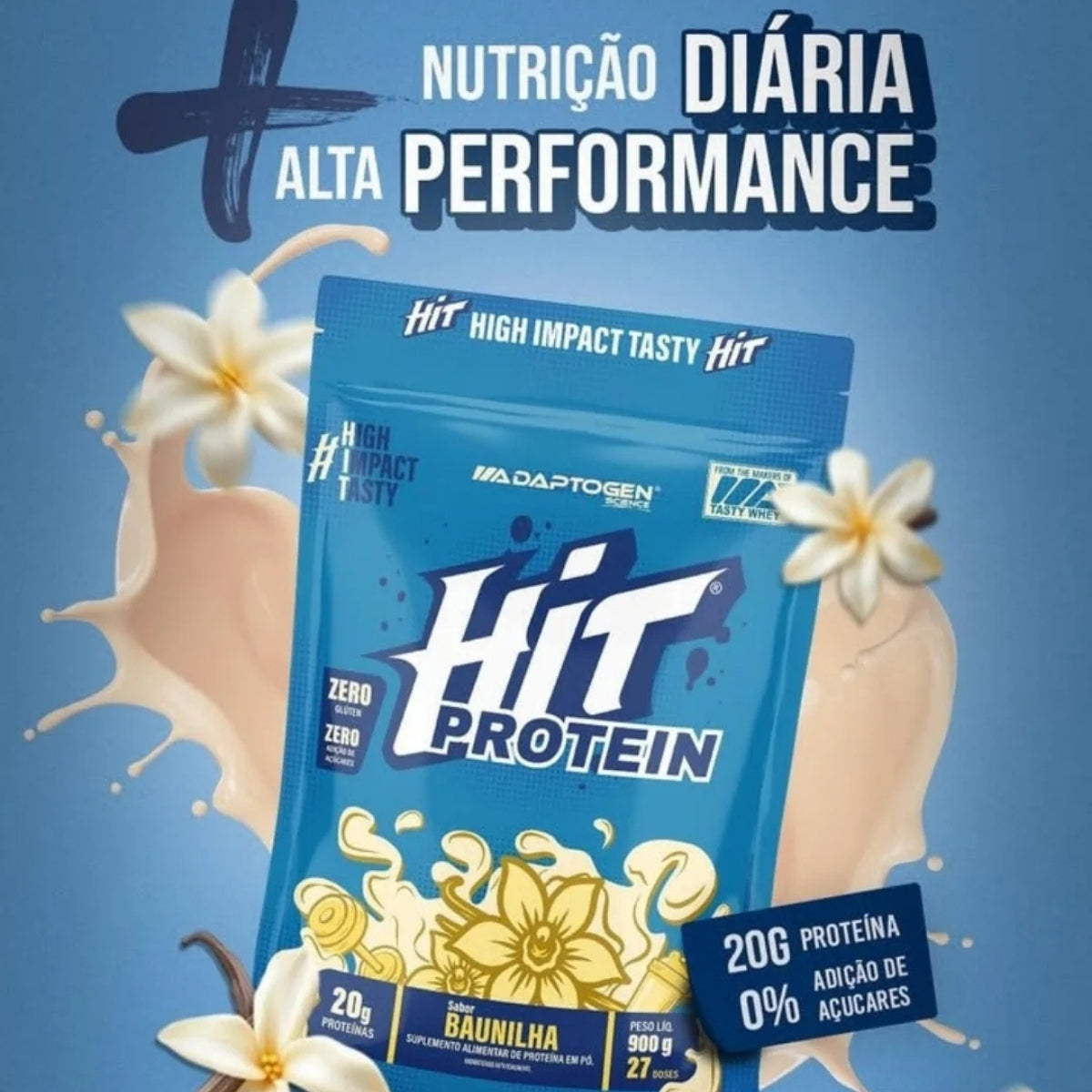 Hit Protein Baunilha Adaptogen | Refil 900g