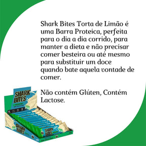 Barrinha Shark Bites Protein Bar Torta de Limão | 12x40g