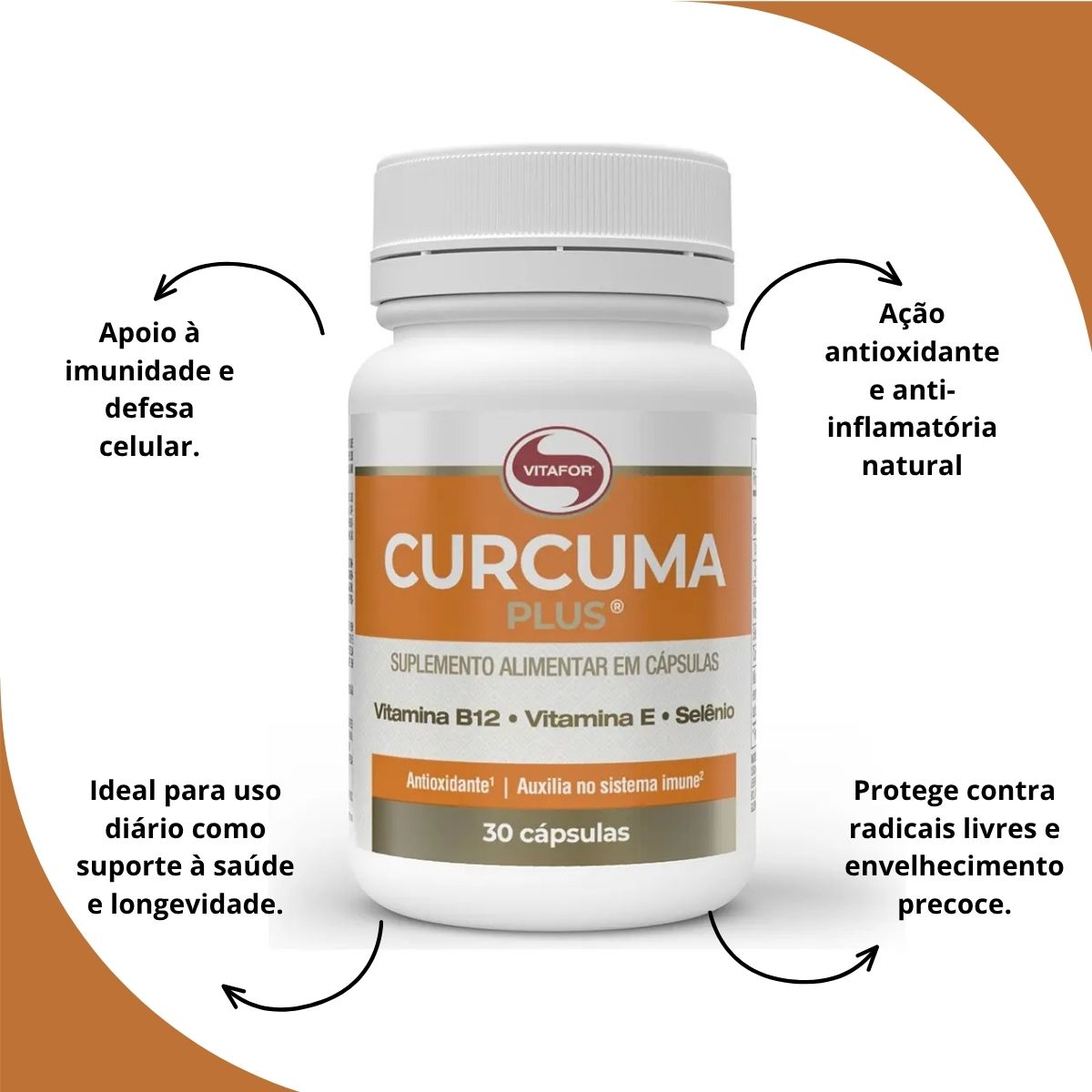 Cúrcuma Plus Vitafor | 30 caps