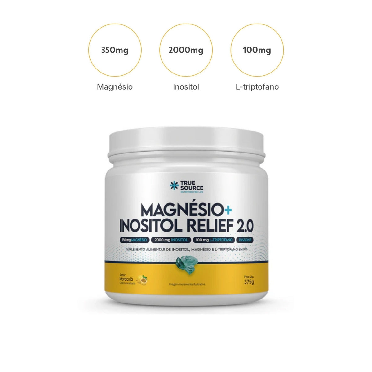 Magnésio + Inositol Relief 2.0 Maracujá True | 375g