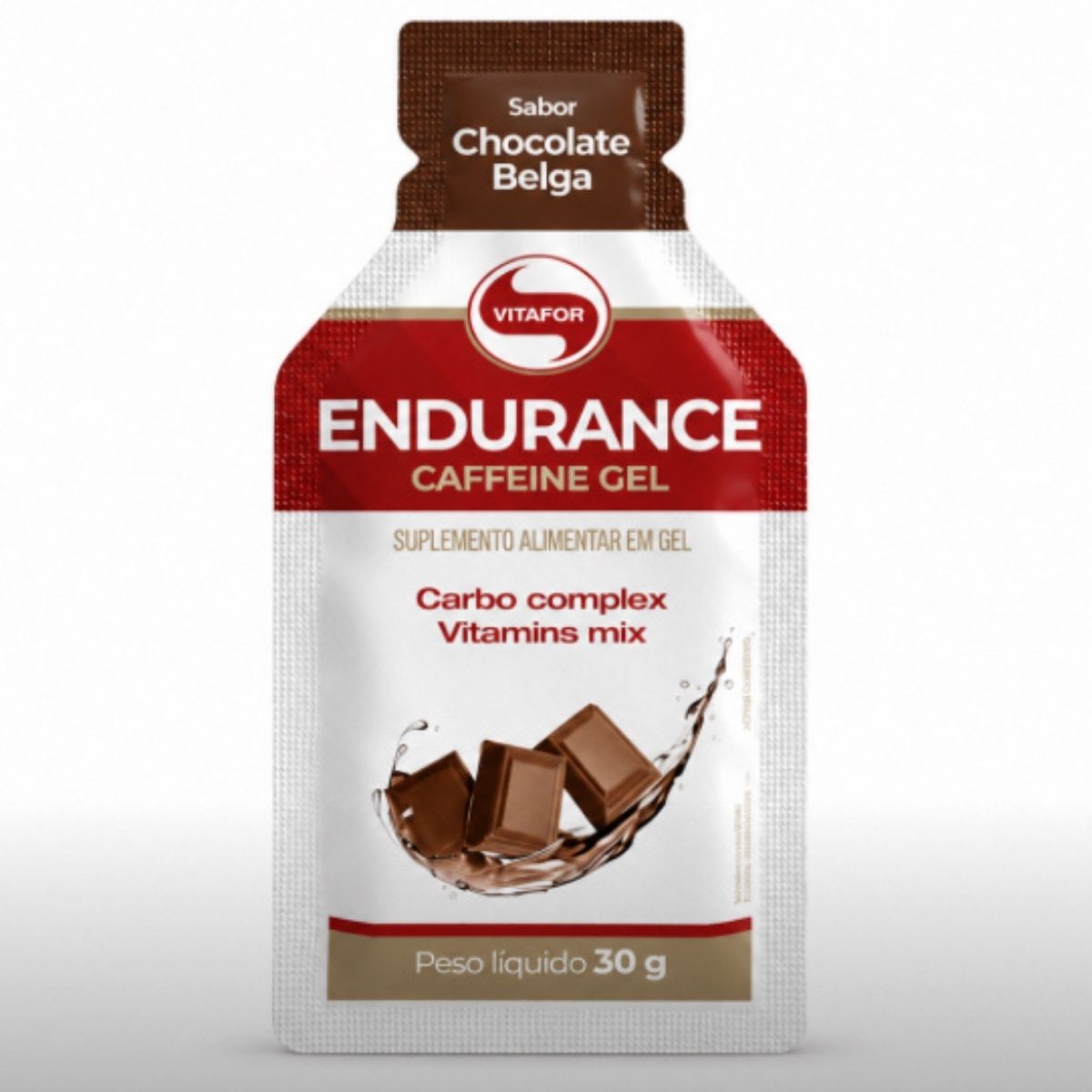 Endurance Caffeine Gel Chocolate Belga Vitafor | Sachê unitário 30g