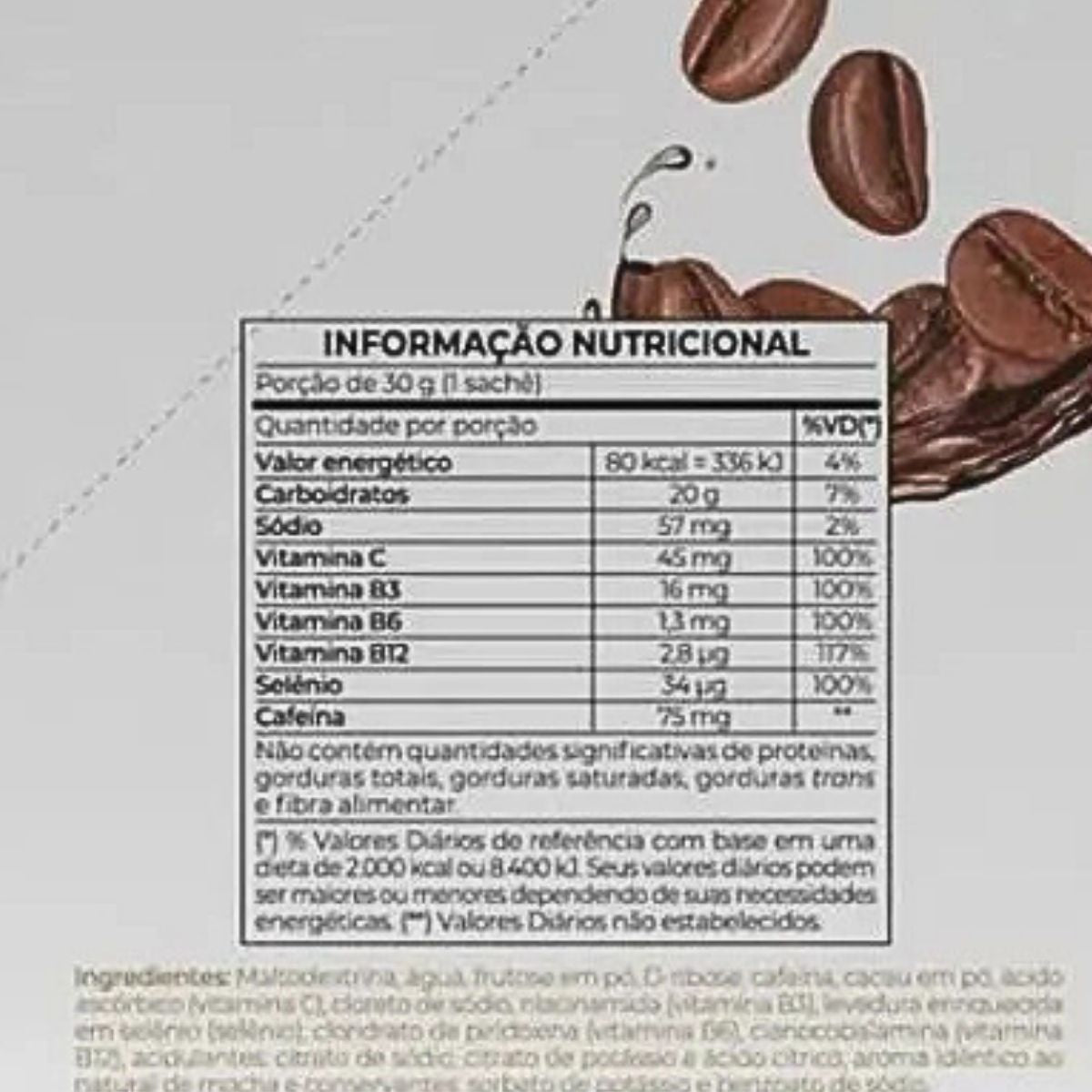 Endurance Caffeine Gel Mocha Vitafor | Sachê unitário 30g