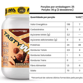 Tasty Whey 3w Gourmet Brigadeiro Adaptogen | 900g