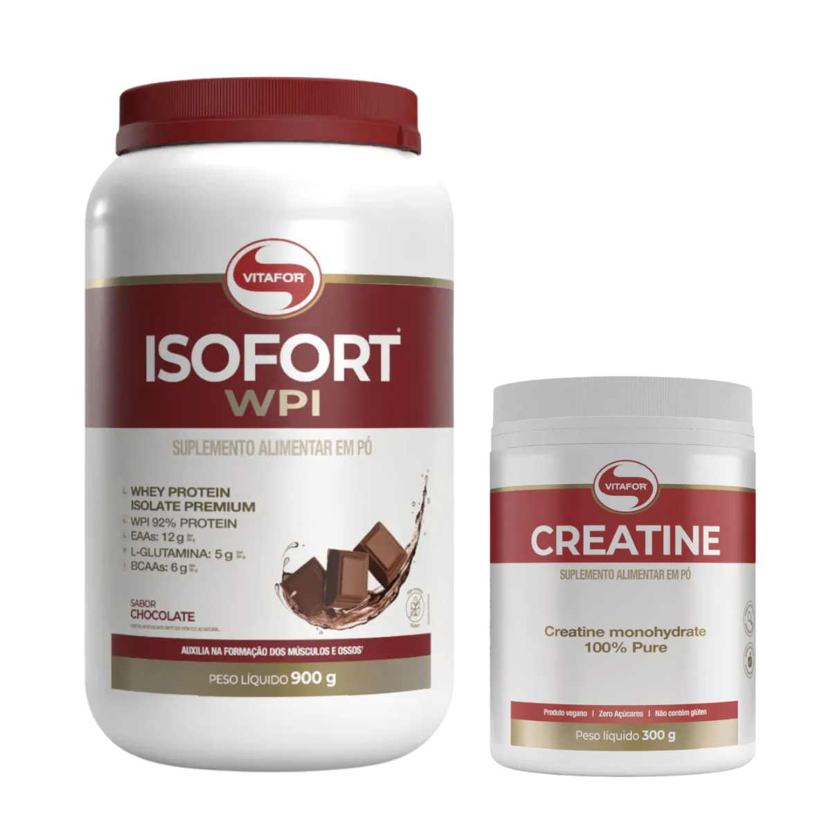 Isofort Whey Isolado + Creatina (300g) – Vitafor