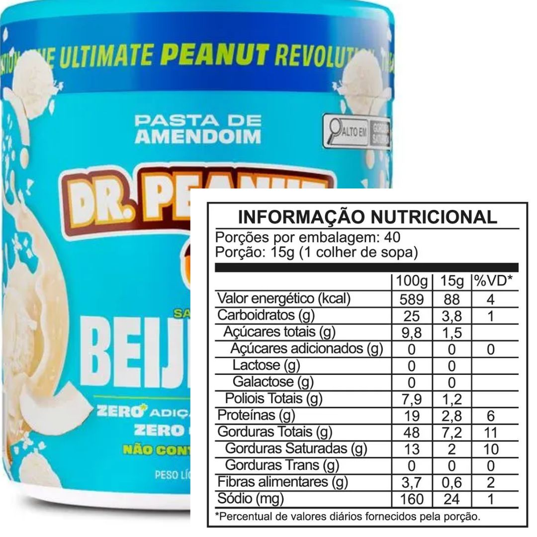 Pasta de amendoim sabor Beijinho Dr. Peanut | 600g