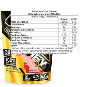 Gold Whey Adaptogen Sabor Morango | 900g
