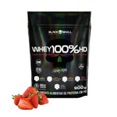 Whey 100%hd Black Skull Morango | Refil 900g