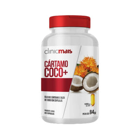 Óleo De Coco + Óleo De Cártamo 1000mg ClinicMais | 60 cápsulas